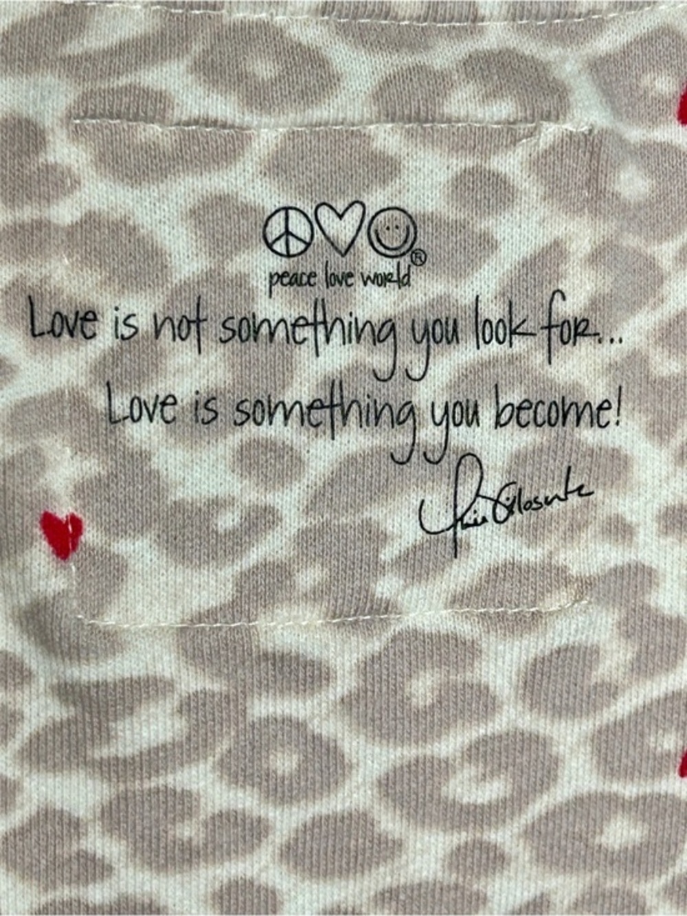 Women's Leopard Print Sweatshirt Small Hearts Feeling Loved Pullover Cozy Top - Picture 5 of 8